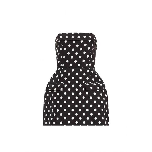 NEW AMANDA UPRICHARD lucienne skort romper dress in polka dot